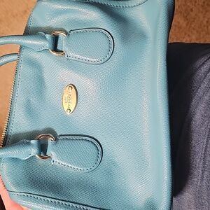 Coach Teal Leather Satchel